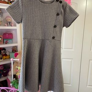 Zara little girls plaid print dress